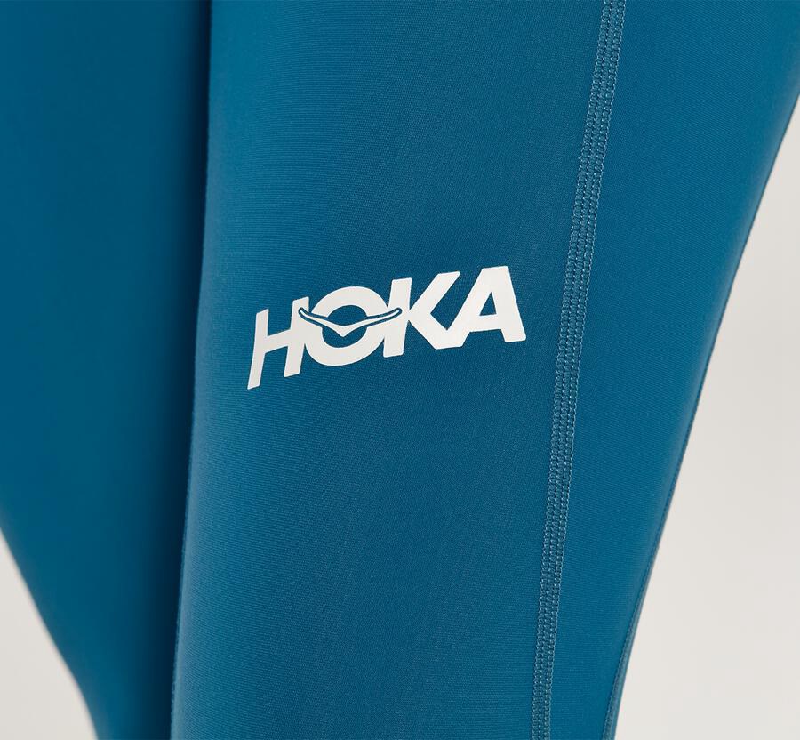 Hoka One One Performance Crop Tight Byxor Dam - Blå - QMNOG-1702